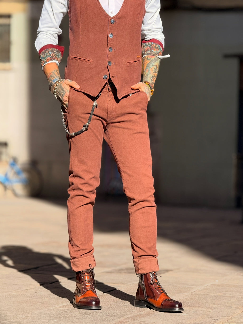 Pantalón Piero Tencel Marrón