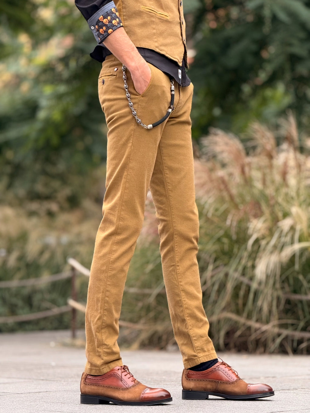 Pantalón Piero Tencel Mostaza