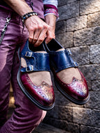 Zapatos 7323H3 Burdeos/azul
