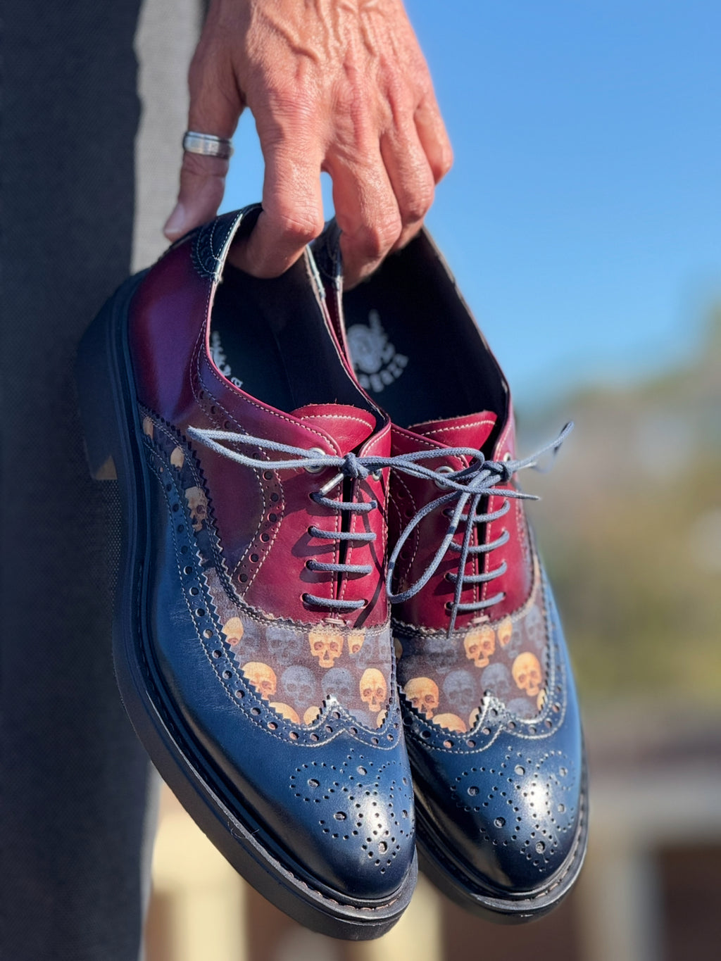 Zapatos 7437H Skull Duo