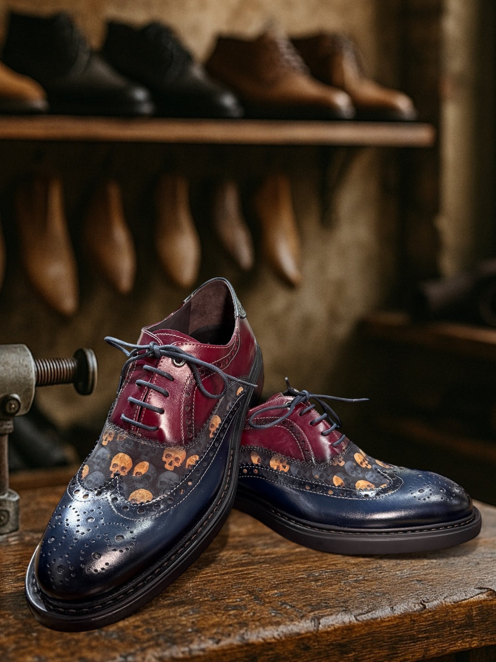 Zapatos 7437H Skull Duo