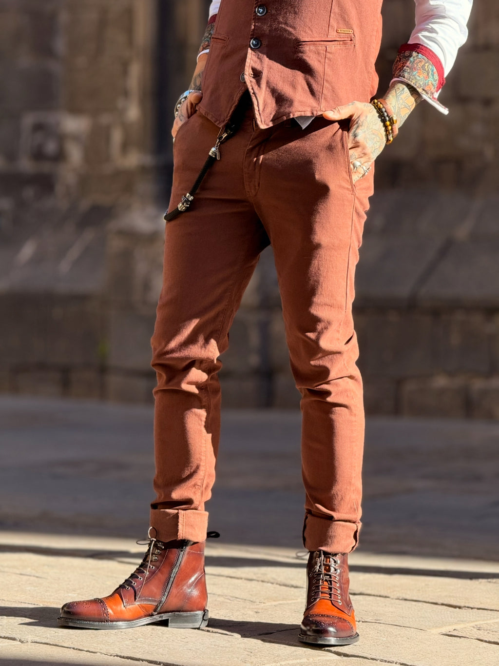 Pantalón Piero Tencel Marrón