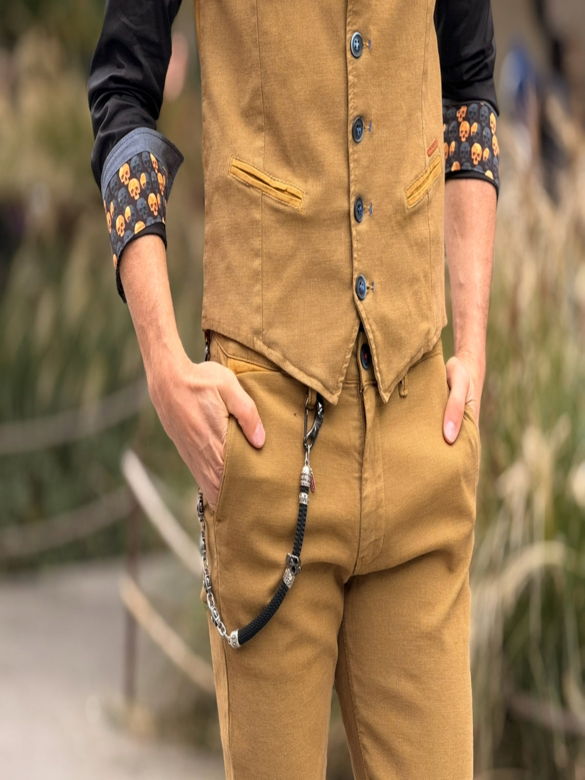 Pantalón Piero Tencel Mostaza