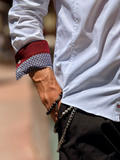 Camisa Blanca Cansano puño detalles en rojo