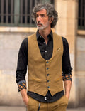 Chaleco Piero Tencel Mostaza