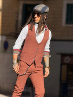 Chaleco Piero Tencel Marrón