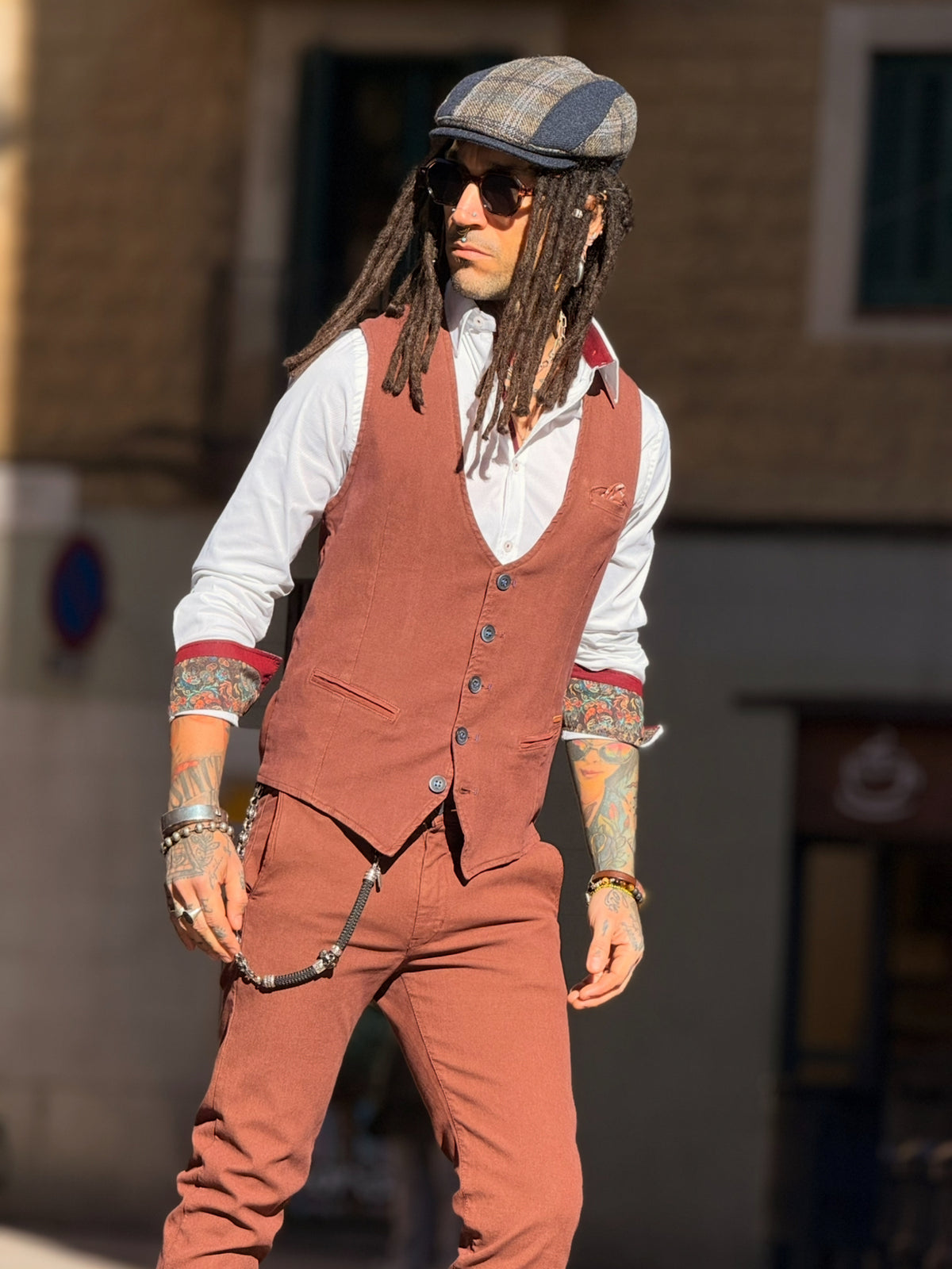 Chaleco Piero Tencel Marrón