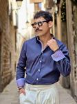 Camisa Sciacca Azul | Aragaza - Votre chemise faite à Barcelone - Mode de Barcelone - Chemises de qualité