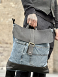 Bolso Arabag 049 Negro/Jeans | Aragaza - Your shirt made in Barcelona - Quality shirts