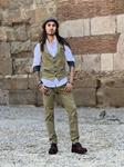 Pantalón Bcn Tencel Aceite | Aragaza - Votre chemise faite à Barcelone - Mode de Barcelone - Chemises de qualité