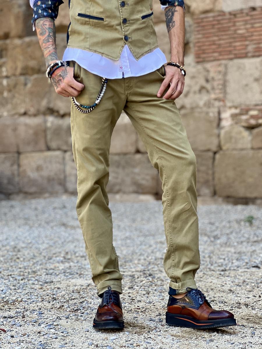 Pantalón Bcn Tencel Aceite | Aragaza - Your shirt made in Barcelona - Quality shirts