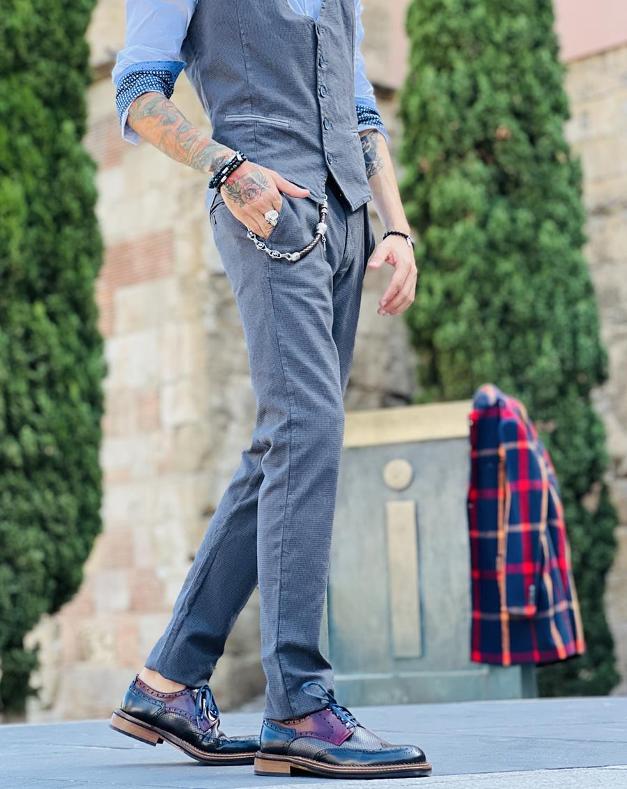 Pantalón Piero Cobalto | Aragaza - Tu estilo hecho en Barcelona - Barcelona Fashion - Camisas de Calidad