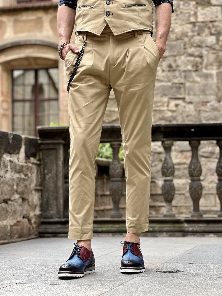 Pantalón Tasmania Camel | Aragaza - Votre chemise faite à Barcelone - Mode de Barcelone - Chemises de qualité