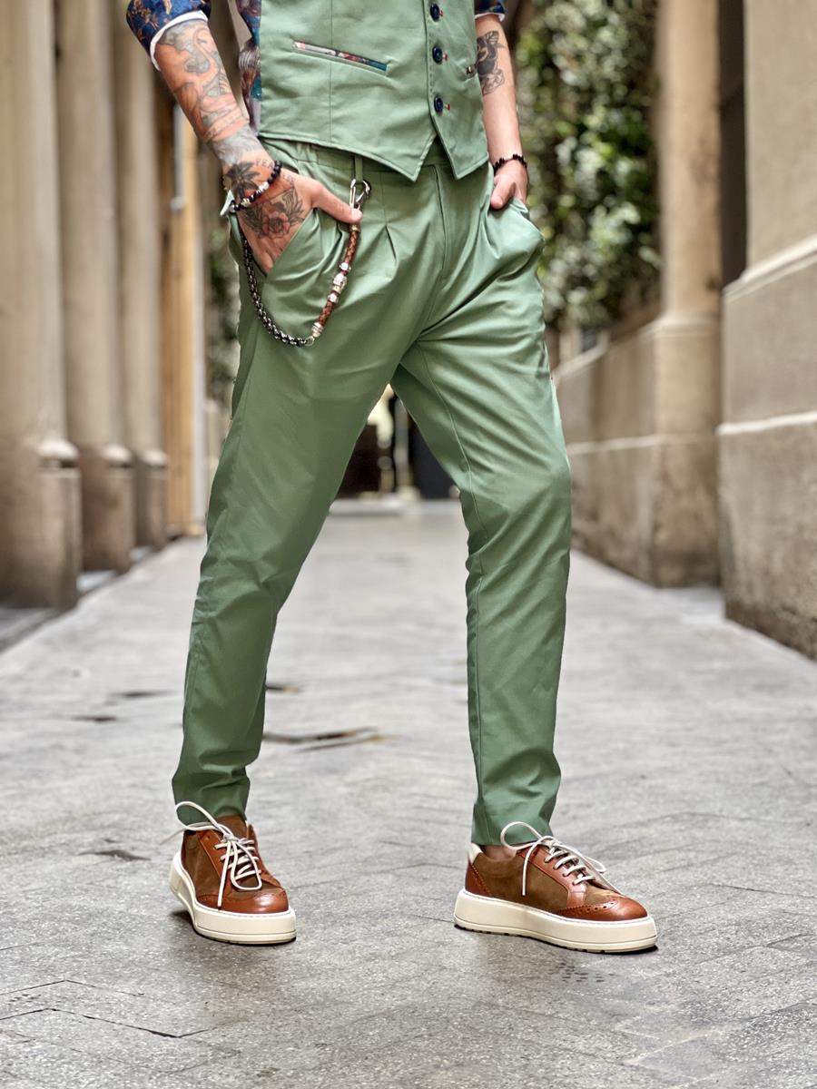 Pantalón Tasmania Lime  | Aragaza - Your shirt made in Barcelona - Quality shirts